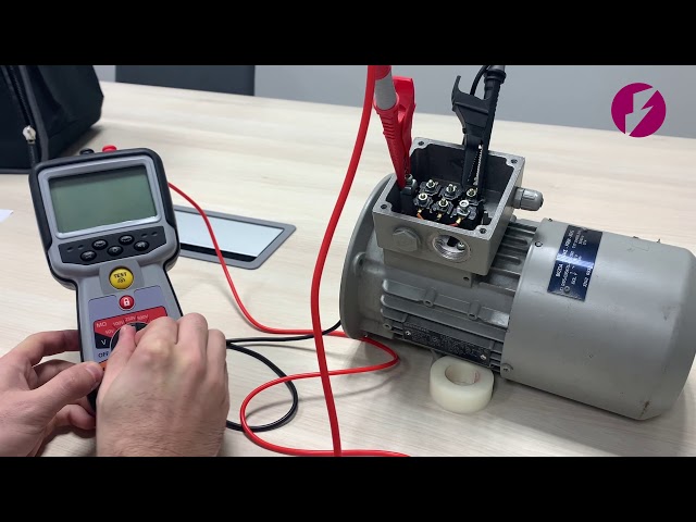 Megohmetro con motor